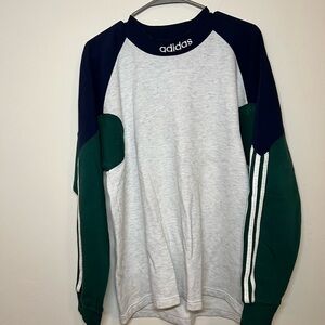 Adidas Colorblock Sweatshirt - Navy Green